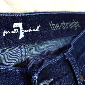 7 For All Mankind The Straight Dark Wash Jeans Size 31